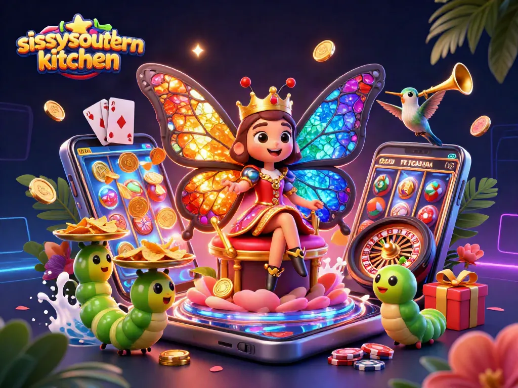 Spin to win at sissyssouthernkitchen with vibrant gambling elements and captivating characters.